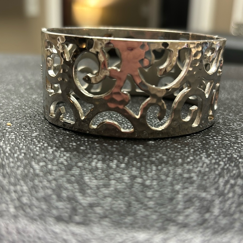 Silver bangle bracelet